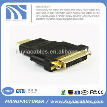 Gold Plated HDMI para DVI adaptador conversor